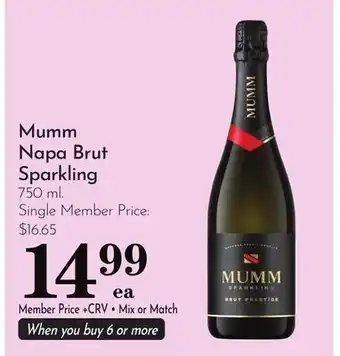Pavilions Mumm Napa Brut Sparkling offer
