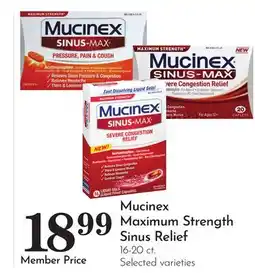 Pavilions Mucinex Maximum Strength Sinus Relief offer