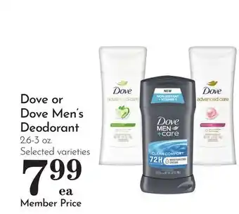 Pavilions Dove or Dove Men's Deodorant offer