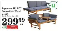 Pavilions Signature SELECT Convertible Wood Couch offer