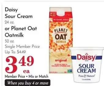 Pavilions Daisy Sour Cream 24 oz. or Planet Oat Oatmilk 52 oz offer