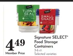 Pavilions Signature SELECT Food Storage Containers offer