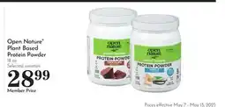 Pavilions Open Nature Plant Based Protein Powder offer