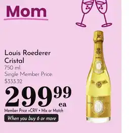 Pavilions Louis Roederer Cristal offer