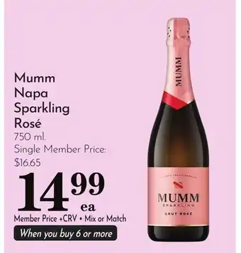 Pavilions Mumm Napa Sparkling Rosé offer