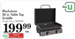 Pavilions Blackstone 22 in. Table Top Griddle offer