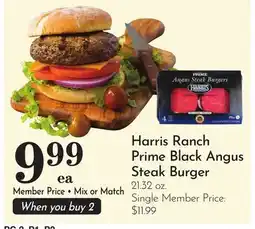 Pavilions Harris Ranch Prime Black Angus Steak Burger offer