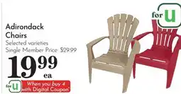 Pavilions Adirondack Chairs offer