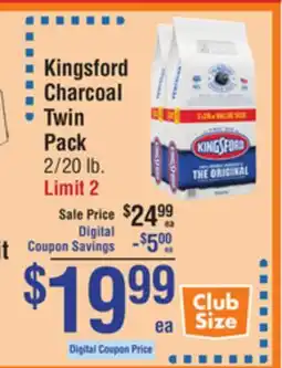 Smart & Final Kingsford Charcoal Twin Pack offer