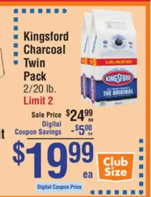 Smart & Final Kingsford Charcoal Twin Pack offer