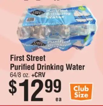 Smart & Final First Street Purified Drinking Water offer