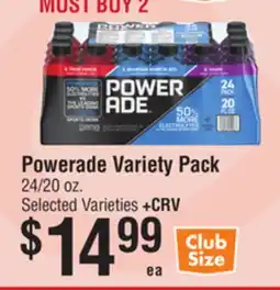 Smart & Final Powerade Variety Pack offer