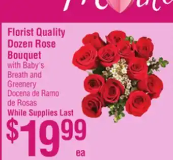 Smart & Final Florist Quality Dozen Rose Bouquet offer