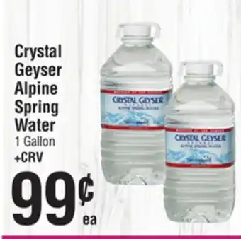 Smart & Final Crystal Geyser Alpine Spring Water offer