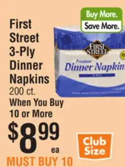 Smart & Final First Street 3-Ply Dinner Napkins offer