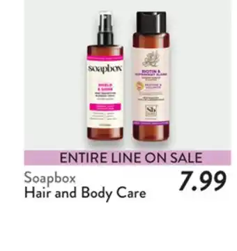 Fresh Thyme Soapbox Hair and Body Care offer