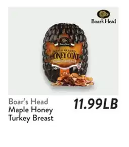 Fresh Thyme Boar's Head Maple Honey Turkey Breast offer