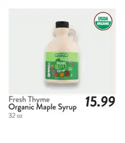 Fresh Thyme Fresh Thyme Organic Maple Syrup offer