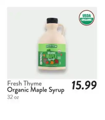Fresh Thyme Fresh Thyme Organic Maple Syrup offer
