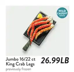 Fresh Thyme Jumbo 16/22 ct King Crab Legs offer