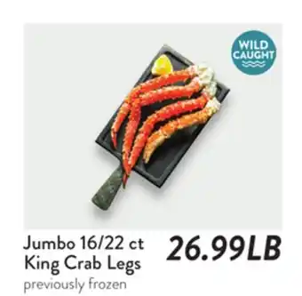 Fresh Thyme Jumbo 16/22 ct King Crab Legs offer