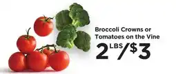 Food 4 Less Broccoli Crowns or Tomatoes on the Vine offer