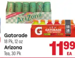 Tony’s Fresh Market Gatorade 18 Pk, 12 oz, Arizona Tea, 30 Pk offer