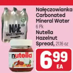 Tony’s Fresh Market Nałęczowianka Carbonated Mineral Water 6 Pk., Nutella Hazelnut Spread 21.16 oz offer