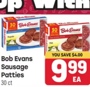 Tony’s Fresh Market Bob Evans Sausage Patties offer