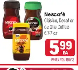 Tony’s Fresh Market Nescafé Clásico, Decaf or de Olla Coffee offer