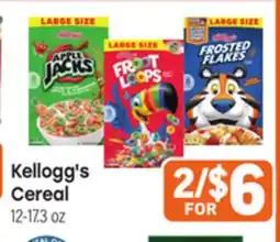 Tony’s Fresh Market Kellogg's Cereal offer