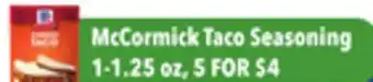 Tony’s Fresh Market McCormick Taco Seasoning offer