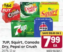 Tony’s Fresh Market 7UP, Squirt, Canada Dry, Pepsi or Crush offer