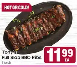 Tony’s Fresh Market Tony's Full Slab BBQ Ribs offer