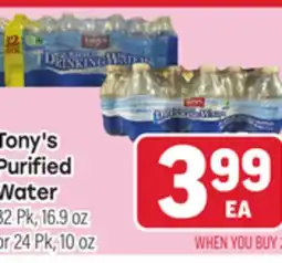 Tony’s Fresh Market Tony's Purified Water offer