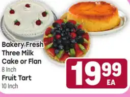 Tony’s Fresh Market Bakery Fresh Three Milk Flan, 8, Inch Fruit Tart, 10 Inch offer