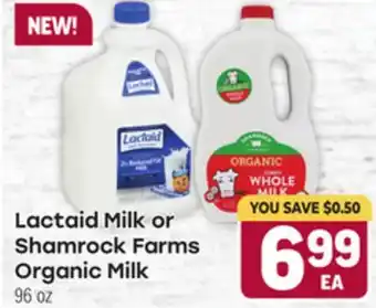 Tony’s Fresh Market Lactaid Milk or Shamrock Farms Organic Milk offer