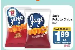 Tony’s Fresh Market Jays Potato Chips offer
