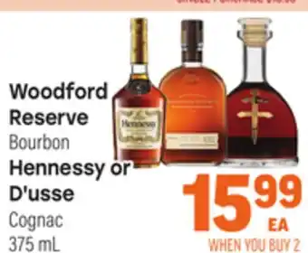 Tony’s Fresh Market Woodford Reserve Bourbon Hennessy or D'usse Cognac offer