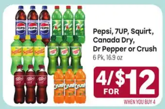 Tony’s Fresh Market Pepsi, 7UP, Squirt, Canada Dry, Canada Dry, Dr Pepper or Crush offer