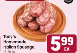 Tony’s Fresh Market Tony's Homemade Italian Sausage offer