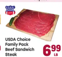 Tony’s Fresh Market USDA Choice Family Pack Beef Sandwich Steak offer