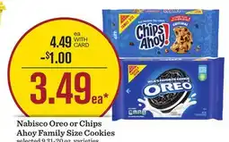 Mariano's Nabisco Oreo or Chips Ahoy Family Size Cookies offer