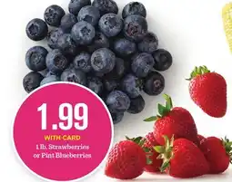 Mariano's 1 lb. Strawberries or Pint Blueberries offer