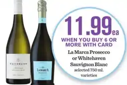Mariano's La Marca Prosecco or Whitehaven Sauvignon Blanc offer
