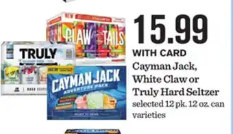 Mariano's Cayman Jack, White Claw or Truly Hard Seltzer offer