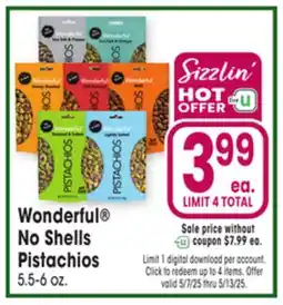 Jewel-Osco Wonderful No Shells Pistachios offer