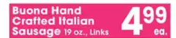 Jewel-Osco Buona Hand Crafted Italian Sausage offer