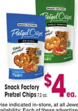 Jewel-Osco Snack Factory Pretzel Chips offer