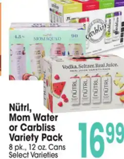 Jewel-Osco Nütrl, Mom Water or Carbliss Variety Pack offer